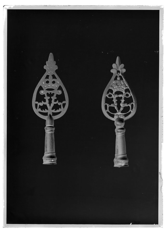 Blad till fanspets, Sverige 1720-1751 - Livrustkammaren - 26064-negative