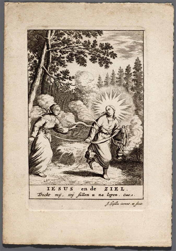 Blad met 2 prenten uit Jezus en de ziel, objectnr A 19304.12