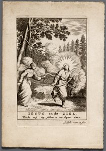 Blad met 2 prenten uit Jezus en de ziel, objectnr A 19304.12