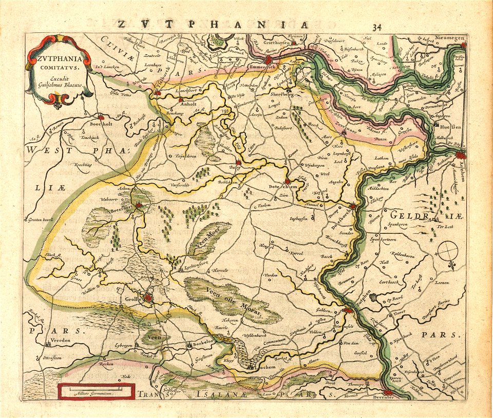 Blaeu 1645 - Zutphania Comitatus