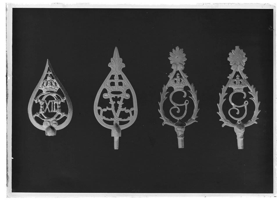 Blad till fanspets, Sverige 1771-1792 - Livrustkammaren - 34626-negative