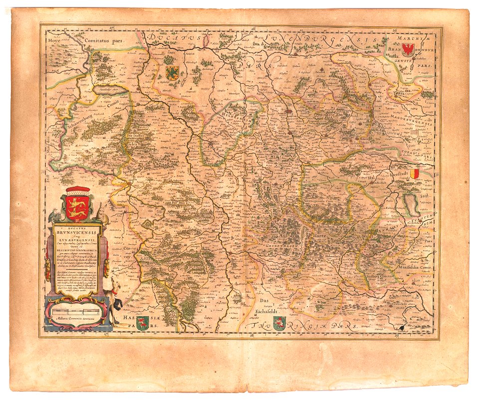 Blaeu 1645 - Ducatus Brunsuicensis fereque Lunæburgensis cum adjacentibus episcopatibus comit domin etc