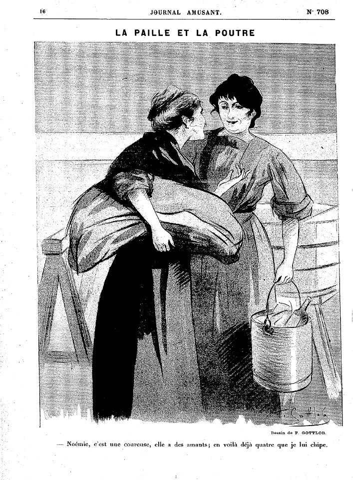 Blanchisseuses - F. Gottlob - Le Journal amusant 18 janvier 1913