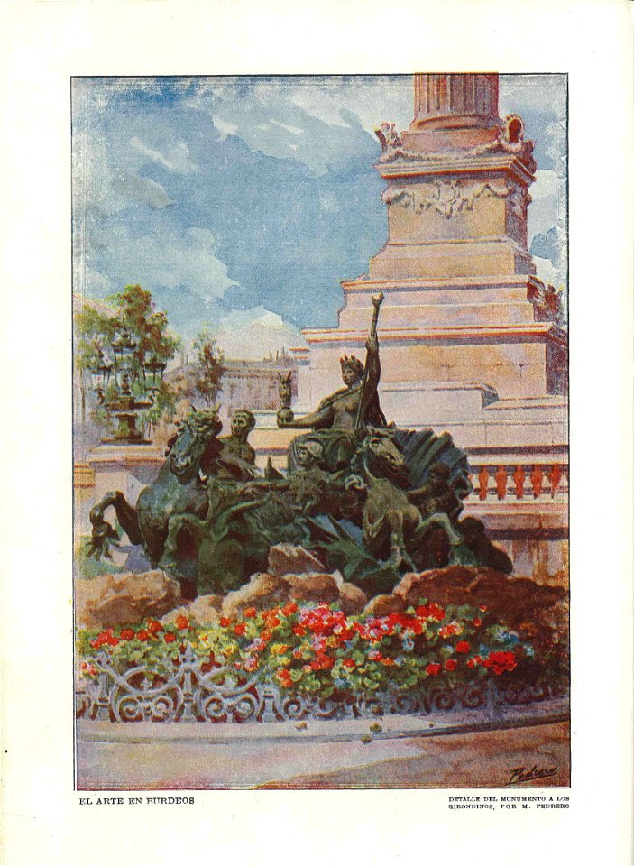 Blanco y Negro, el arte en Burdeos, Jun 13th 1915, by Mariano Pedrero