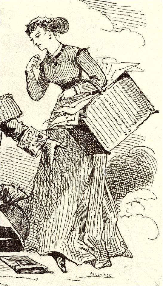 Blanchisseuse vue par Bertall - Le Journal amusant 19 janvier 1867