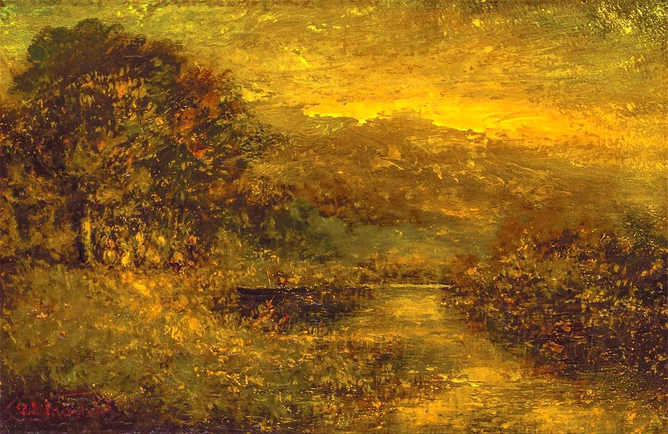 'Landscape' by Ralph Albert Blakelock, 8 x 12 inches