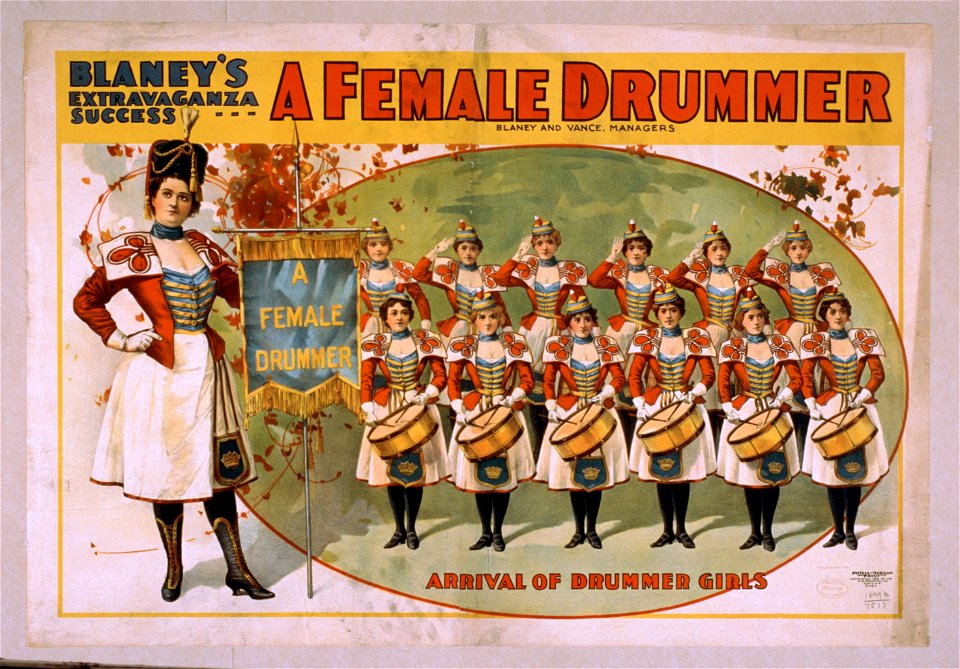 Blaney's extravaganza success, A female drummer LCCN2014636303