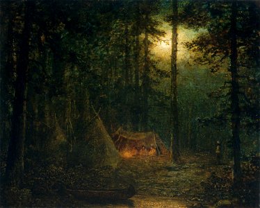 Canadian Indian Hunters by Ralph Albert Blakelock, 1881