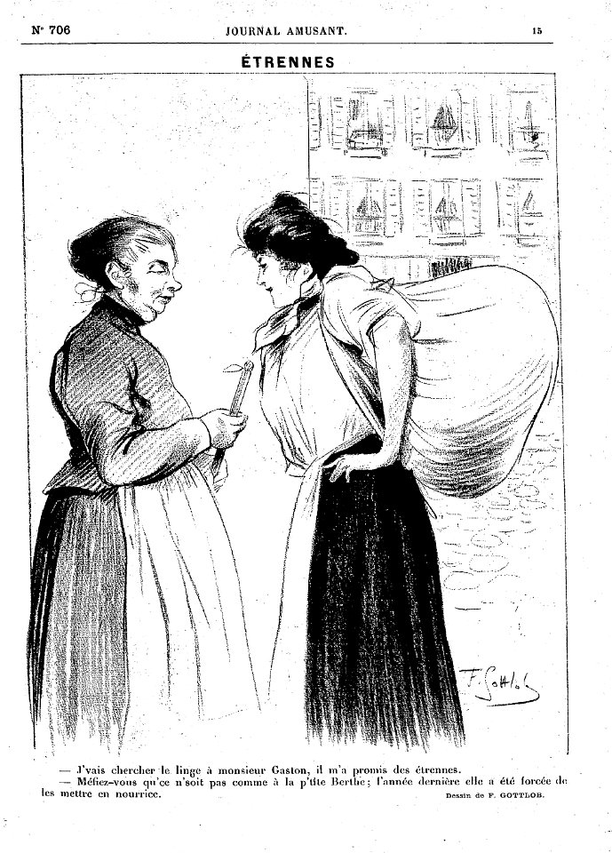 Blanchisseuse par F. Gottlob - Le Journal amusant