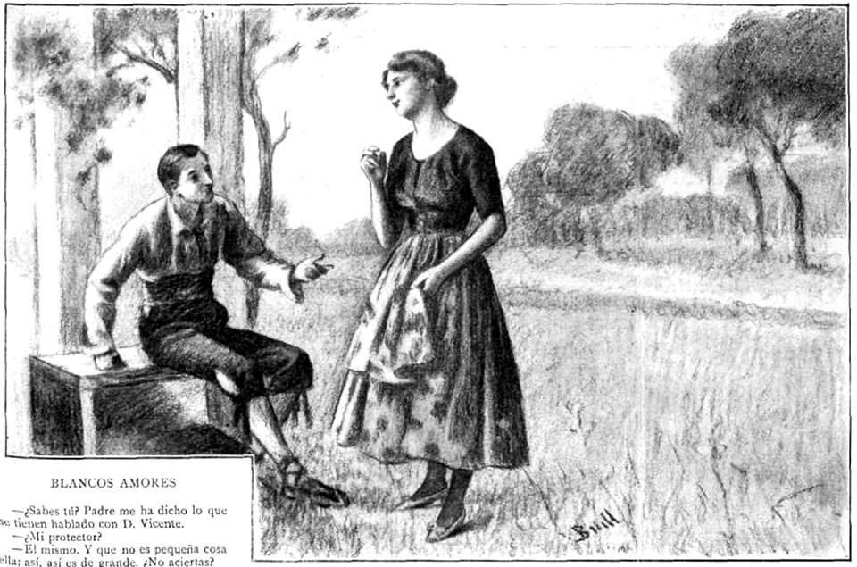 Blancos amores il·lustració del conte de Josep M. Folch i Torres - Joan Brull i Vinyoles (1863-1912)