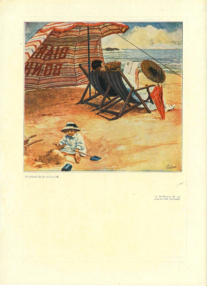 Blanco y Negro, Biarritz Bonheur, Aug 15th 1915, by Mariano Pedrero