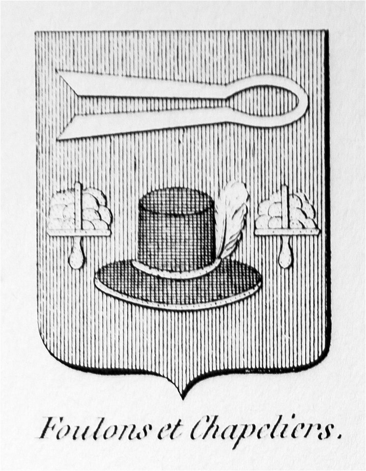 Blason métier foulons et chapetiers - Nations de Bruxelles