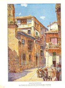 Blanco y Negro, la calle de los Oficios, Granada, Nov 16th 1913, by Mariano Pedrero