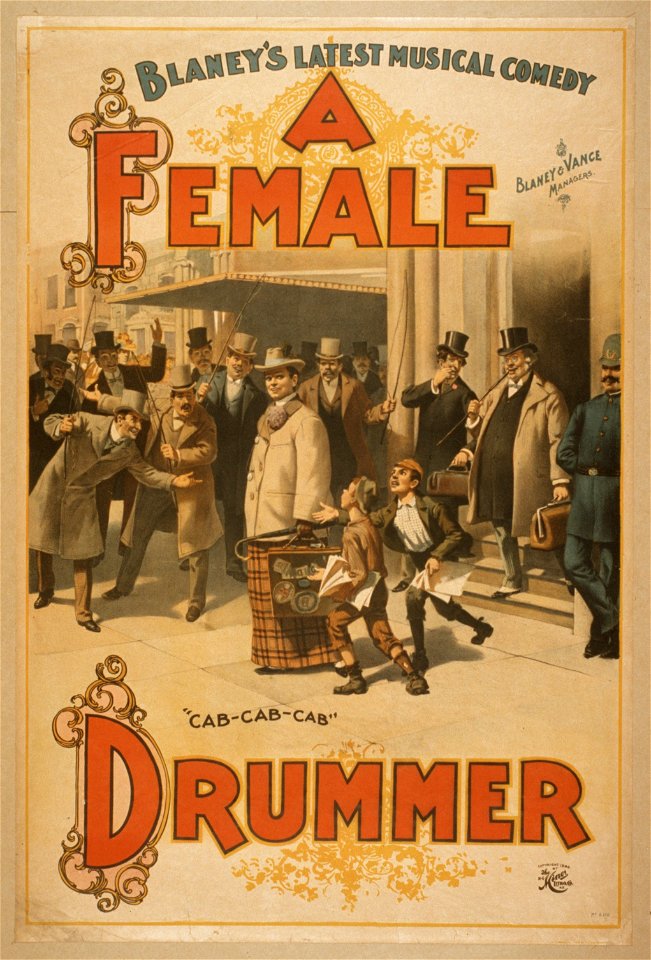 Blaney's latest musical comedy, A female drummer LCCN2014636307