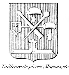 Blason métier tailleurs de pierre, maçons, etc. - Nations de Bruxelles