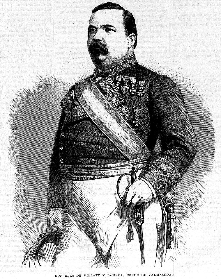 Blas de Villate y la Hera, conde de Valmaseda, en La Ilustración de Madrid