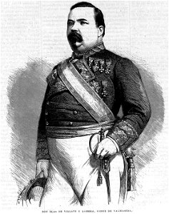 Blas de Villate y la Hera, conde de Valmaseda, en La Ilustración de Madrid