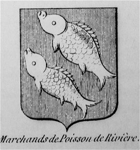 Blason métier marchands de poisson de rivière - Nations de Bruxelles