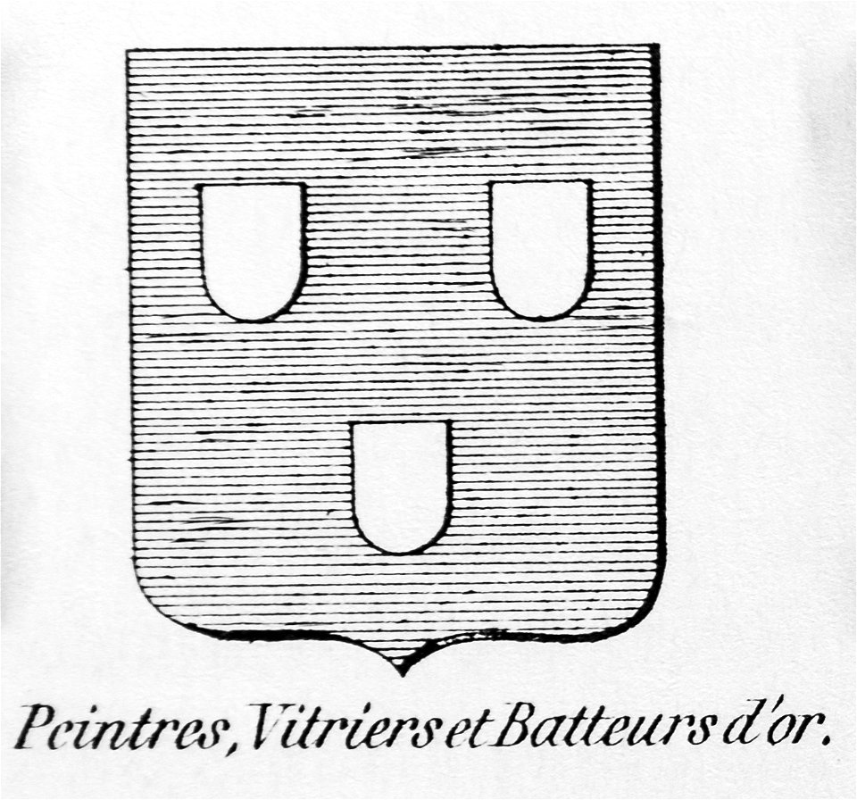 Blason métier peintres, vitriers et batteurs d'or - Nations de Bruxelles