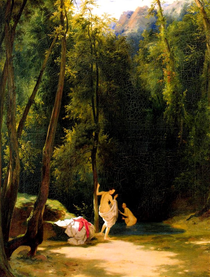 Carl Blechen - Bathers in Terni Park - WGA2257
