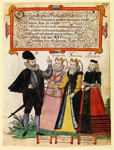 Blatt aus dem Stammbuch des Johann Georg Schwingersherlein 1588-1602. Free illustration for personal and commercial use.