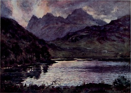 Blea Tarn and Langdale Pikes - The English Lakes - A. Heaton Cooper