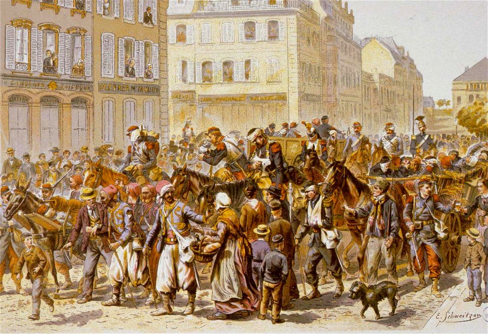 Blessés rentrant de la bataille de Froeschwiller