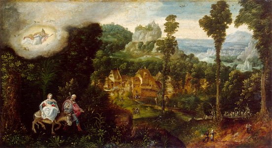 Herri met de Bles - Landschap met de vlucht naar Egypte (Hermitage)