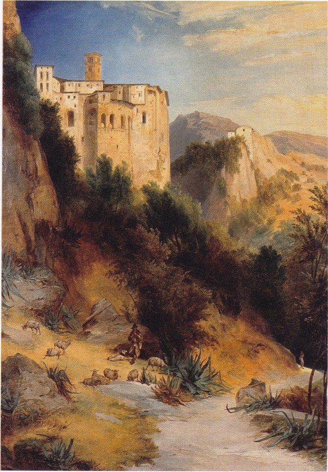 Carl Blechen - Das Kloster Santa Scholastica bei Subiaco