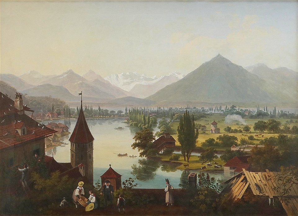 Blick auf den Niesen am Thuner See