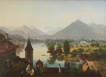 Blick auf den Niesen am Thuner See