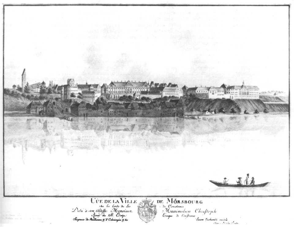 Bleuler Ansicht der Stadt Meersburg Ende 18Jh
