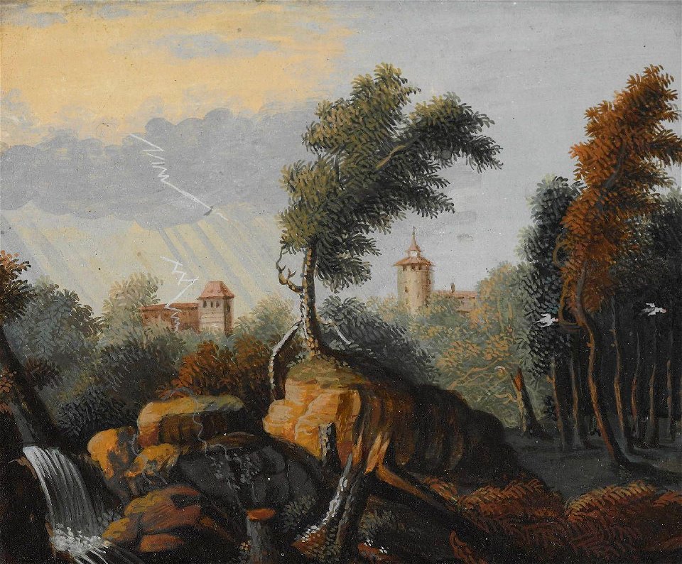 Blick auf die Nürnberger Burg um1800