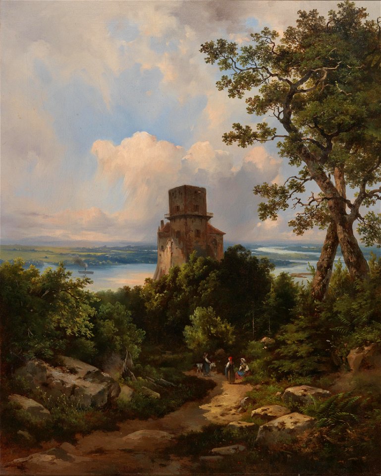Blick auf Greifenstein c1860