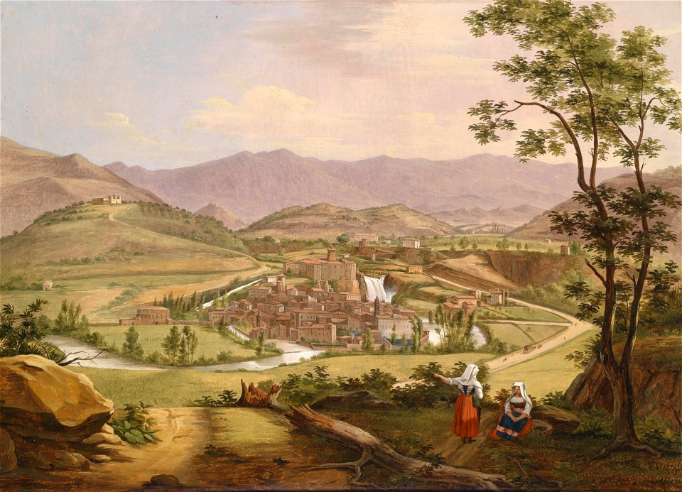 Blick auf die Liris-Fälle bei Isola di Sora bei Caserta