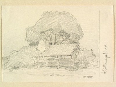 Blekinge, Östra hd., Kristianopels sn. Teckning av Ferdinand Boberg - Nordiska museet - NMA.0087966