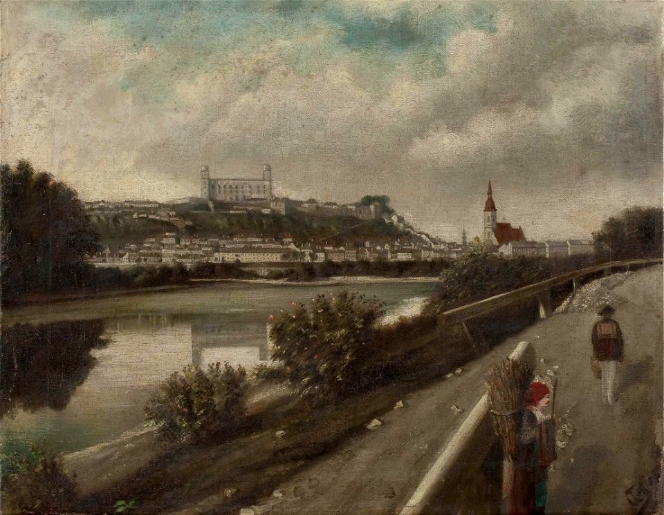 Blick auf Pressburg (Bratislava)