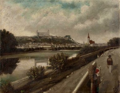 Blick auf Pressburg (Bratislava)