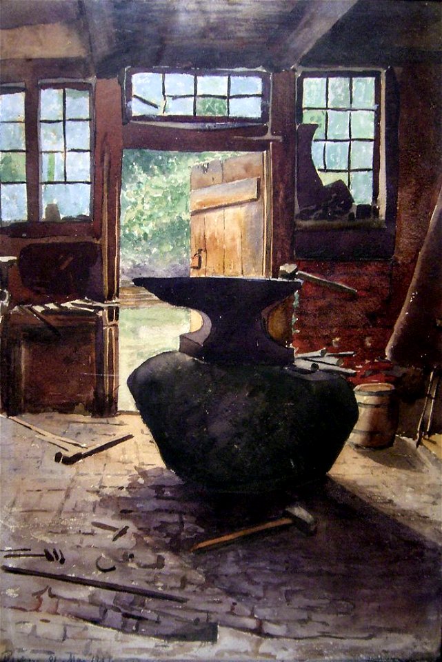Blick in eine Schmiede