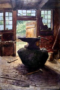 Blick in eine Schmiede