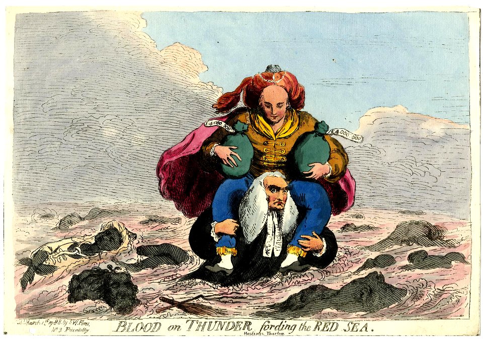 Blood on thunder fording the red sea. (BM 1868,0808.5689)
