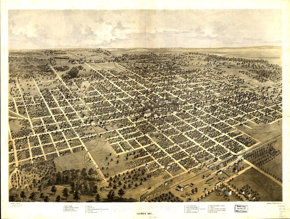 Bloomington, Illinois 1867. LOC 73693345