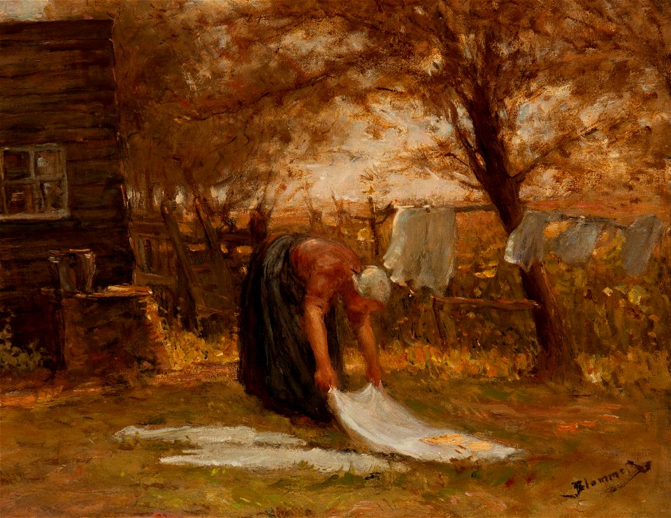Bernardus Johannes Blommers - Wash Day (c. 1890)