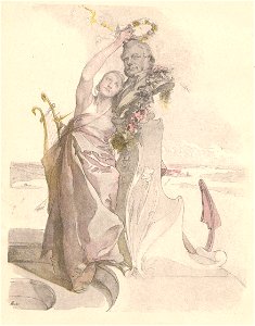 Blomsterkrönt Elias Sehlstedt Ill av Carl Larsson