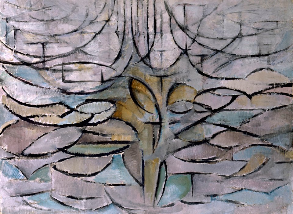 Blossoming apple tree, by Piet Mondriaan