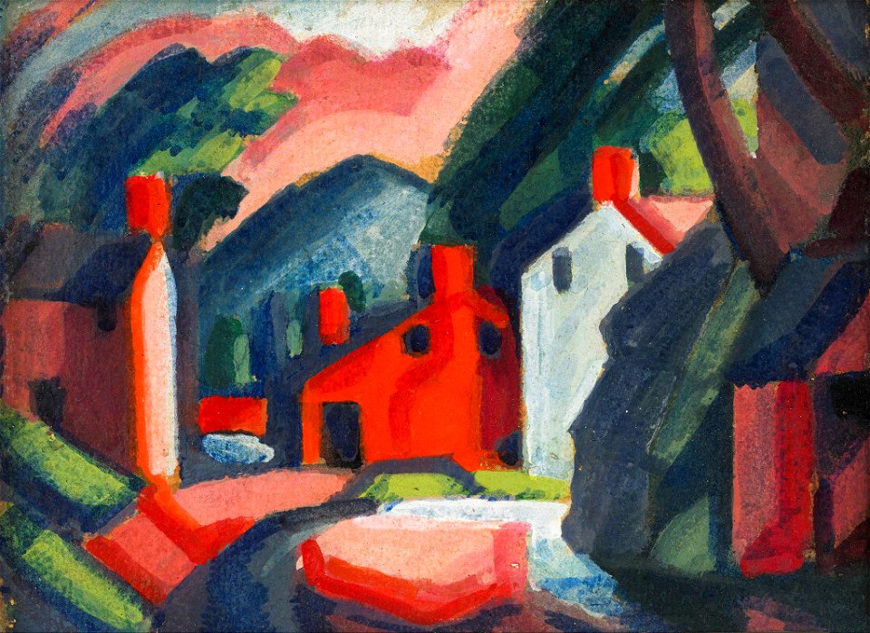 'View of Lehnenburg, Pennsylvania' by Oscar Bluemner