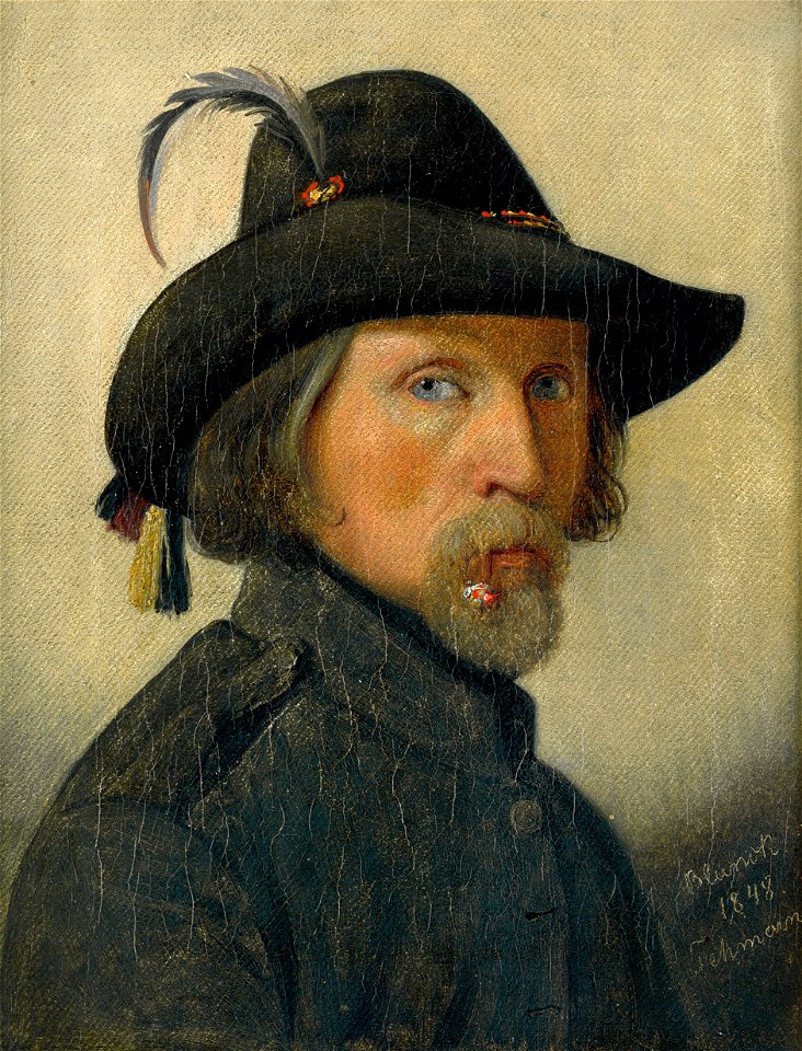 Detlev Conrad Blunck - Selbstbildnis als Freiheitskämpfer (1848)