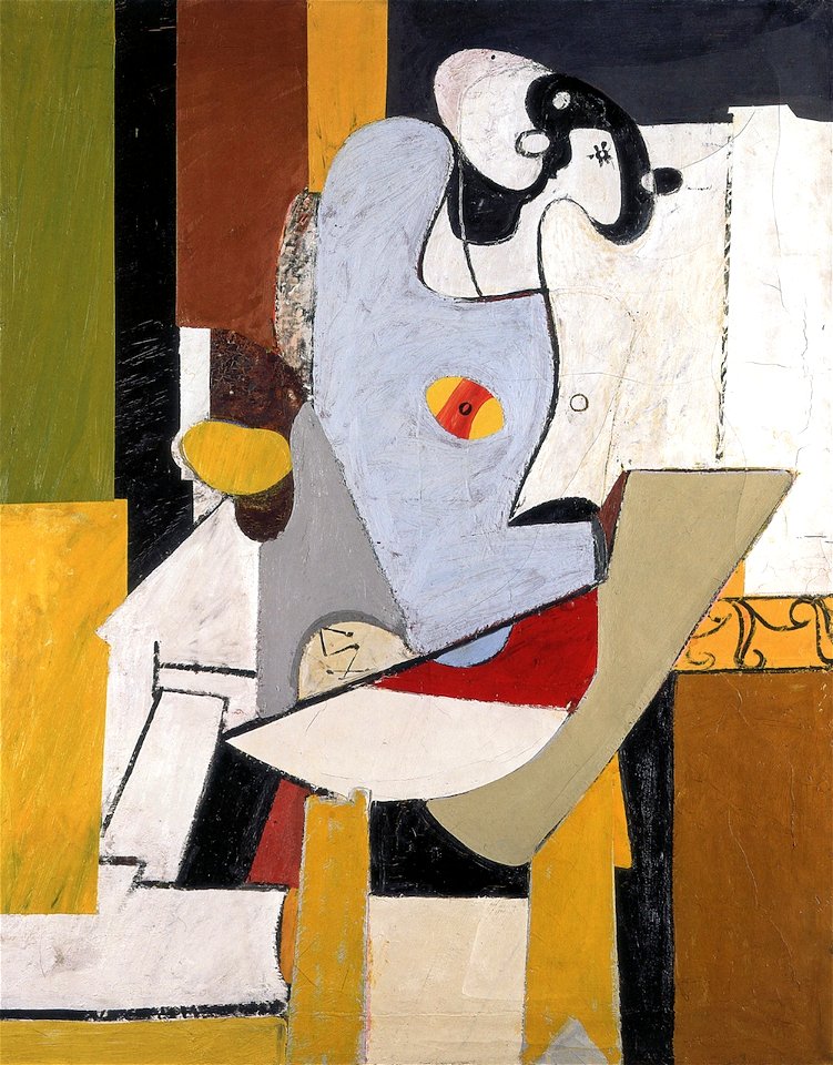 Blue Figure in a Chair