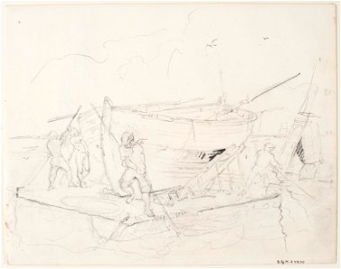 Blyertsteckning - Sjöhistoriska museet - SB 11 1
