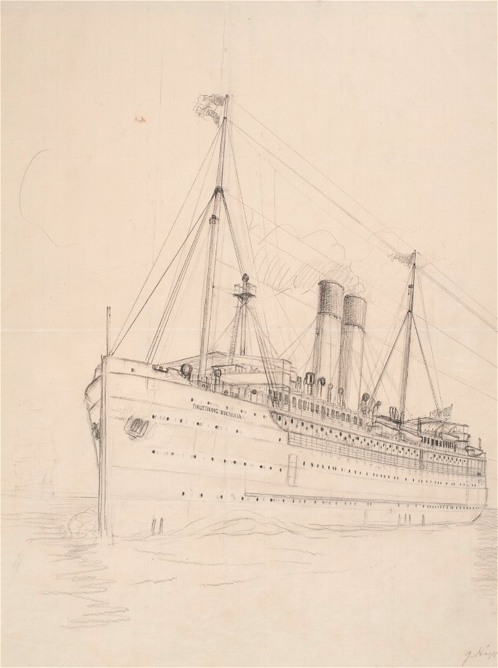Blyertsteckning - Sjöhistoriska museet - SB 1353